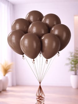 8'li Çikolata Kahvesi Renk Balon