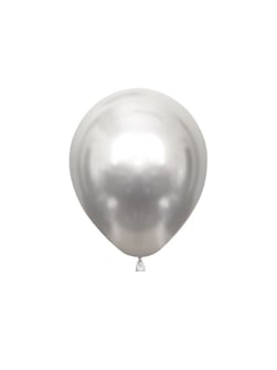 8'li Gümüş Renk / Krom Balon