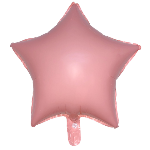 18 Inc Pembe Makaron Yıldız Folyo