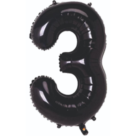 3 Rakam 34 Inc Siyah Folyo