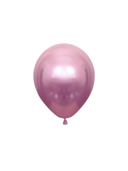 8'li Pembe Renk / Krom Balon