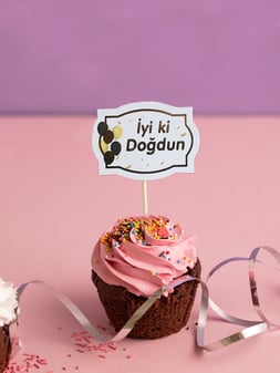İyi Ki Doğdun Pasta Üstü Kürdan