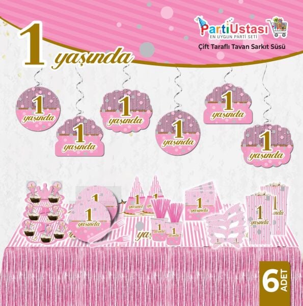 Helezon  1 Yaş Pembe 6'lı