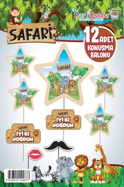 Konuşma Balonu Set 12'li Safari