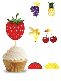 Meyve Temalı Cupcake Kurdanı