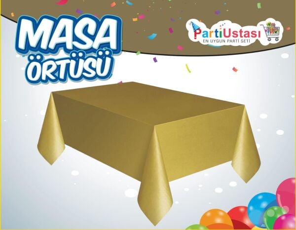 Altın Düz Masa Örtüsü