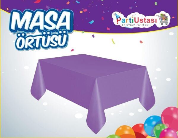 Mor Düz Masa Örtüsü