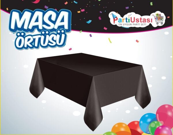 Siyah Düz Masa Örtüsü