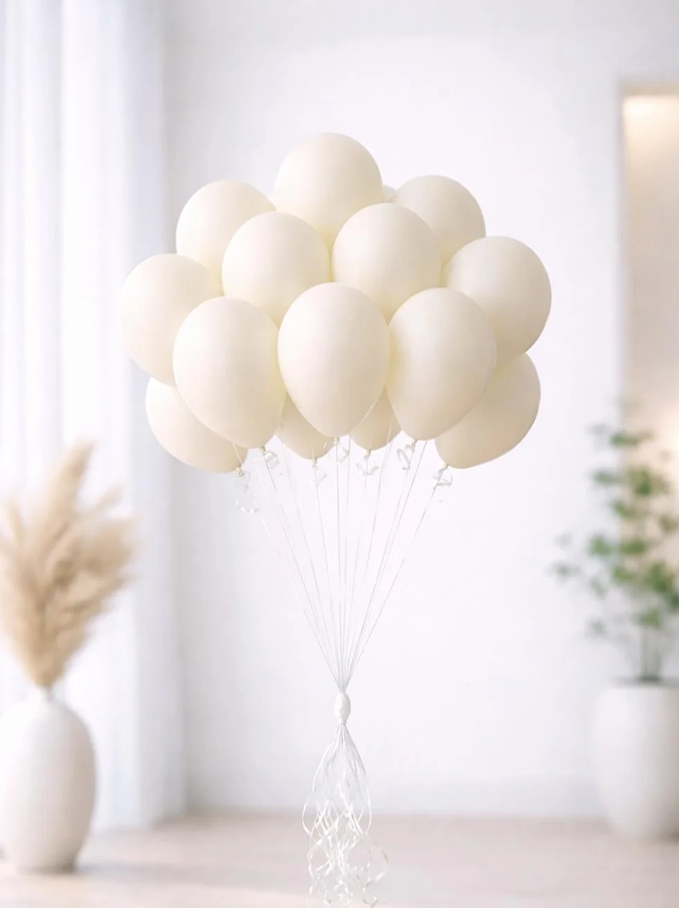 8'li Beyaz Retro Renk Lateks Balon