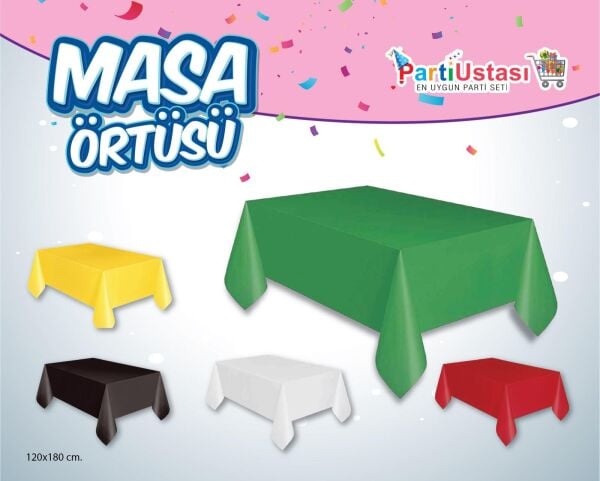 Yeşil Düz Masa Örtüsü