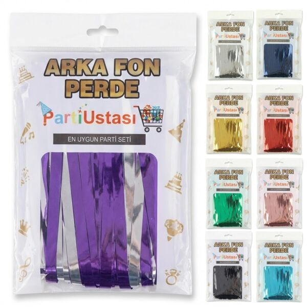Mor Arka Fon Perde