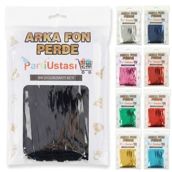 Siyah Arka Fon Perde