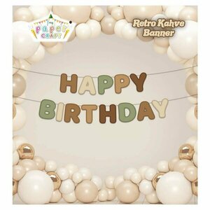 Happy Birthday Retro Kahve Banner