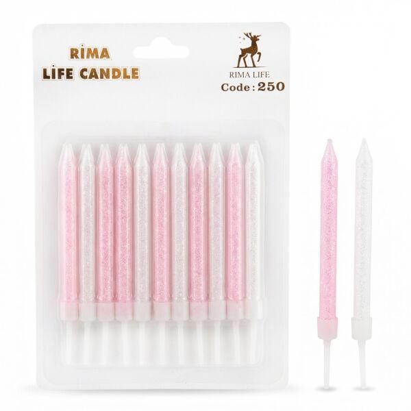 Simli Pembe İthal Mum ''250''