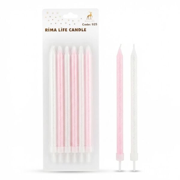 Simli Pembe İthal Mum ''925''