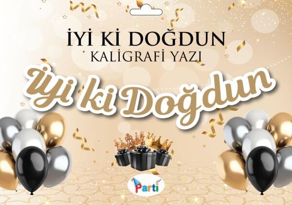 İyi Ki Doğdun Altın Kaligrafi