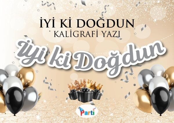 İyi Ki Doğdun Gümüş Kaligrafi