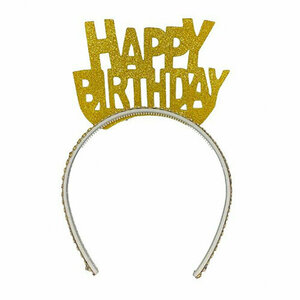 Altın Happy Birthday Taç