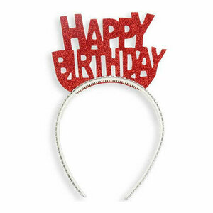 Kırmızı Happy Birthday Taç