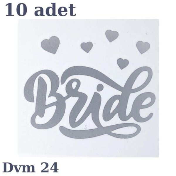 Gümüş Dövme Bride Kalpli