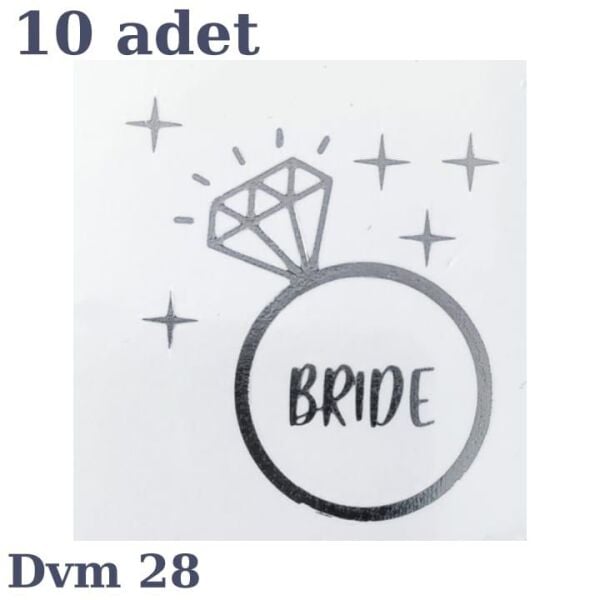 Gümüş Dövme Bride Yüzük