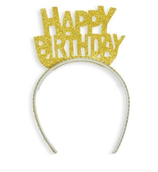 Altın Eva Taç Happy Birthday