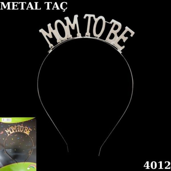 Gümüş Taç Metal Mom To Be
