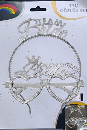 Bride Gümüş Mika Taç Gözlük