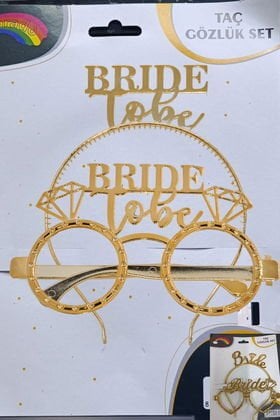 Bride To Be Altın Mika Taç Gözlük