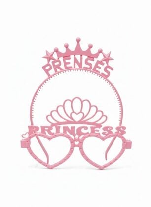 Prenses Pembe Mika Taç Gözlük