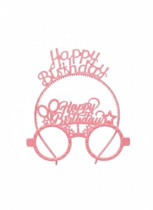 Mika Taç Gözlük Happy Birthday Pembe