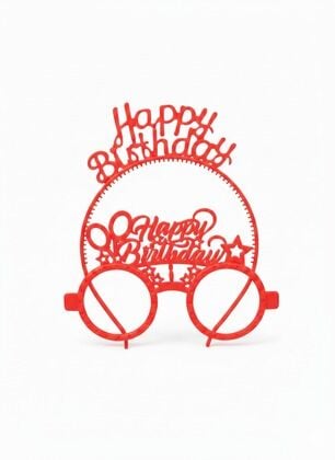Mika Taç Gözlük Happy Birhtday Kırmızı