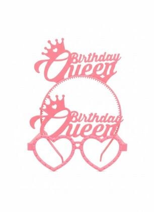 Queen Pembe Mika Taç Gözlük