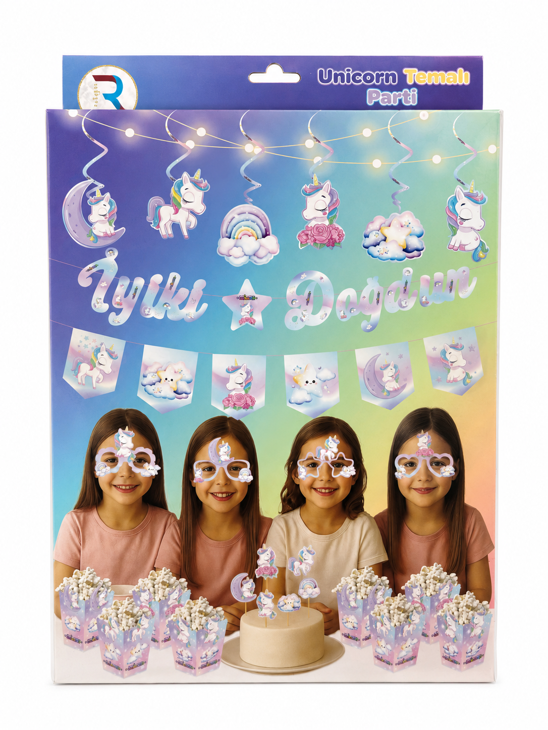 Unicorn Temalı Parti Seti