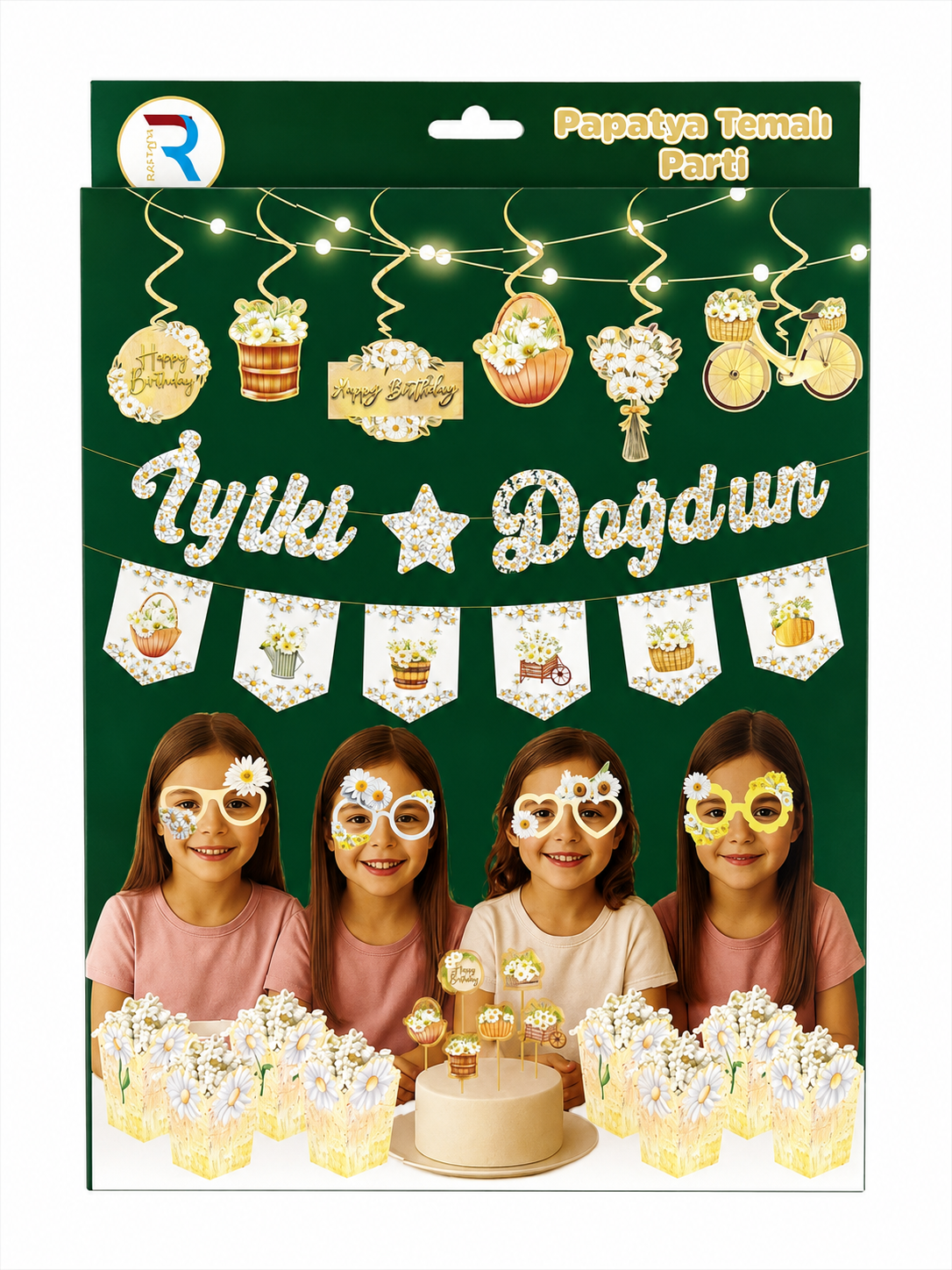 Papatya Temalı Parti Seti